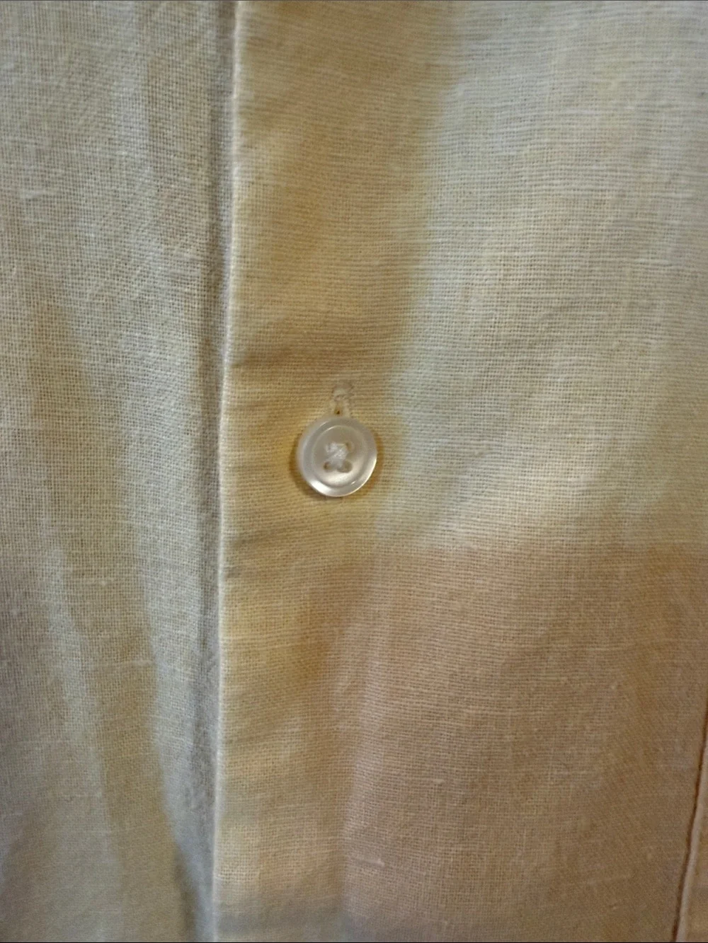Banana Republic Men's Short-Sleeve Button-Down Shirt - Light Yellow
